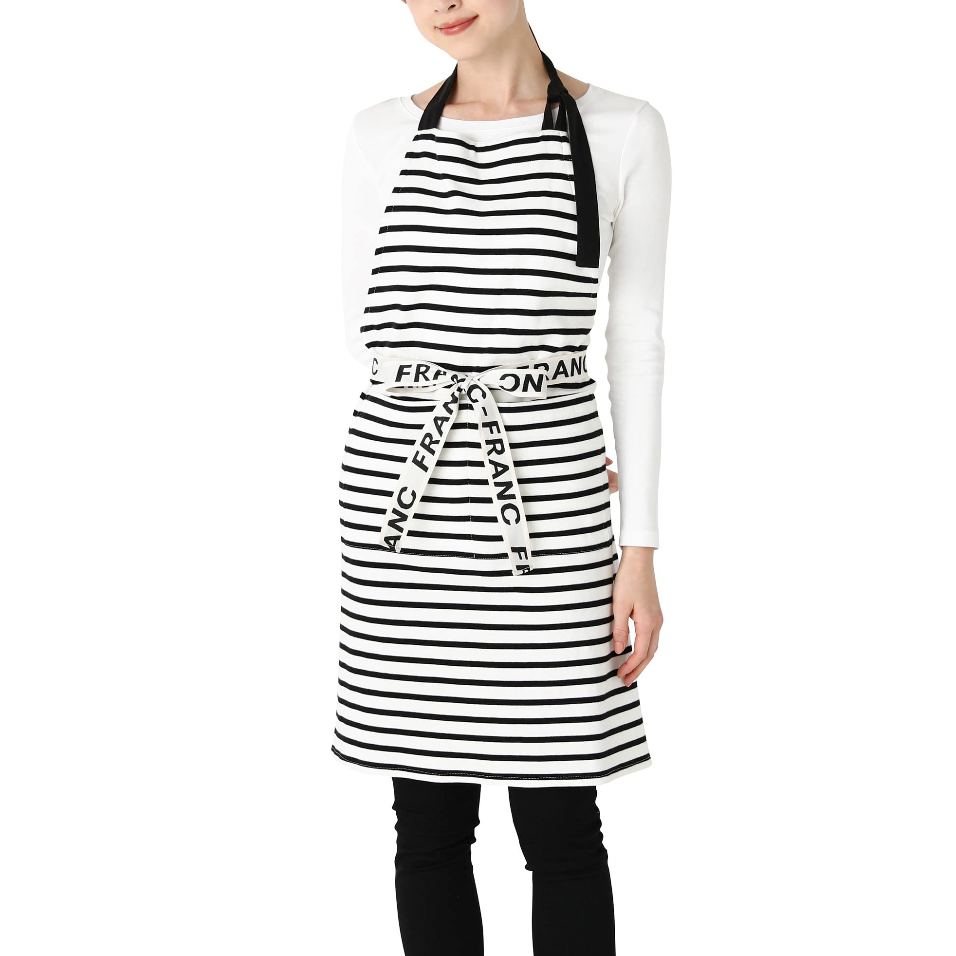

Francfranc Francfranc Logo Full Apron for Black Women, чёрный