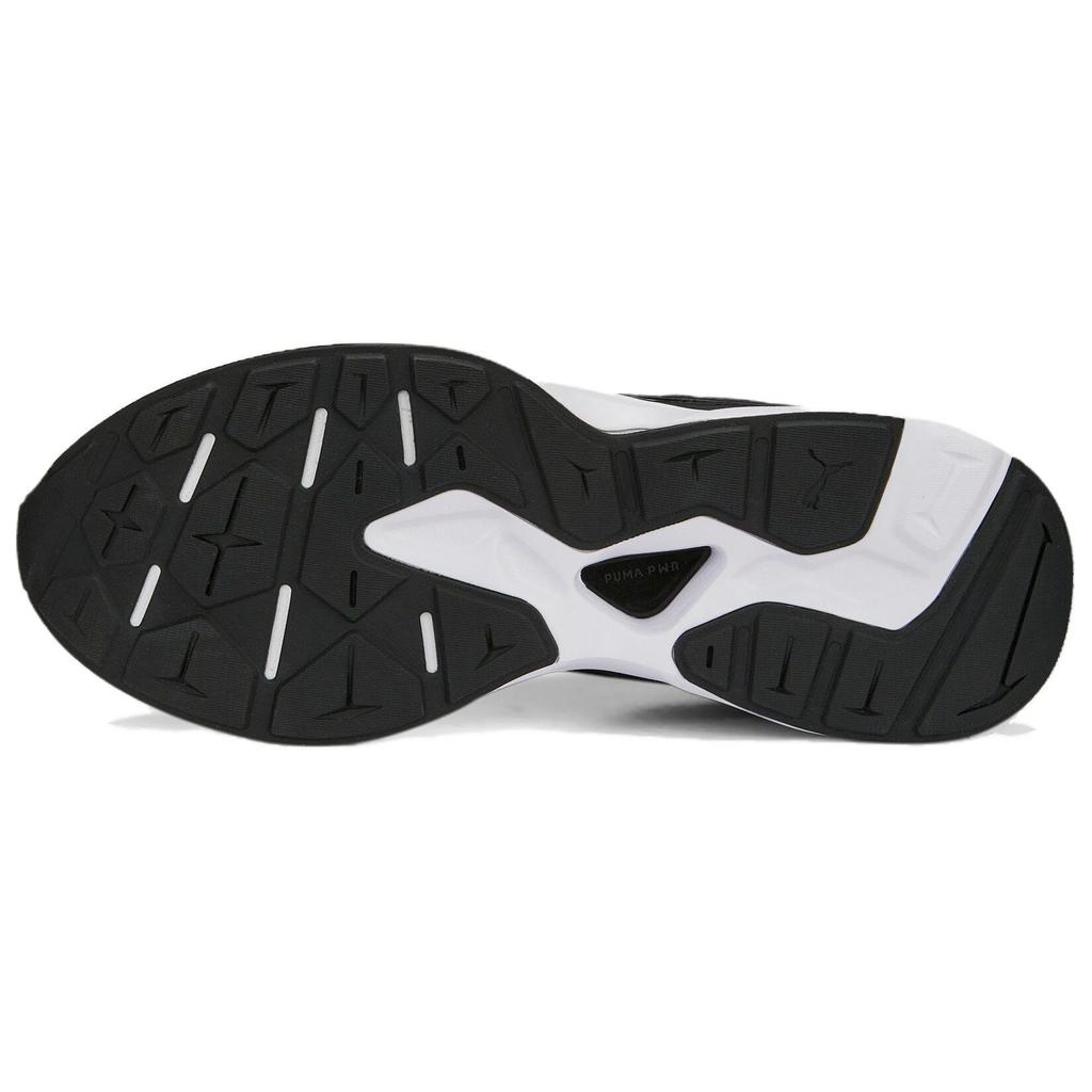 Puma Power Runner Mesh Bequeme Sport Low-Top Lifestyle Schuhe Unisex Sneaker Schwarz Weiß 388987-03