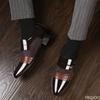 New men's casual shoes business formal wear plus size versatile for weddings simple  comfortable retro artistic men's shoes