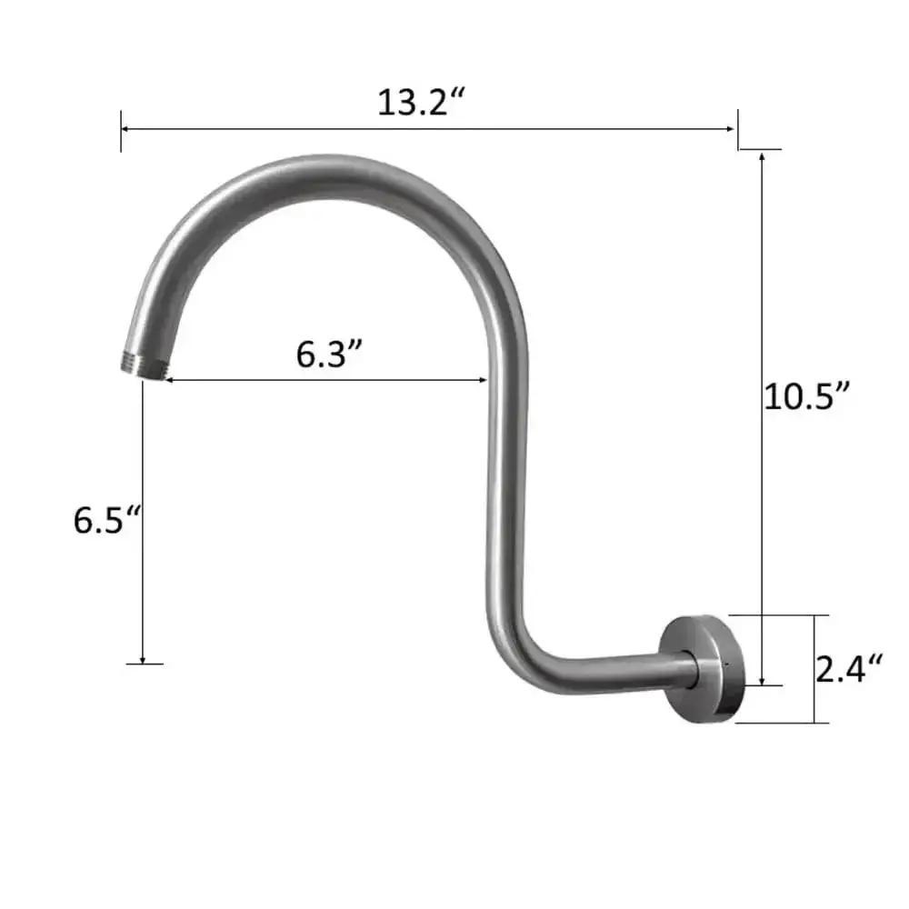 Braccio di Estensione per Soffione Doccia ad Alta Posizione a Forma di S Tubo di Estensione Doccia Braccio 1/2 Accessori Bagno Compatibile con Soffione Pioggia