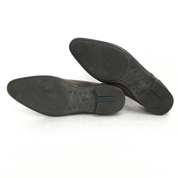 IMMAGINAZIONE leather straight tip shoes 26.5 brown Made in Japan(USED)