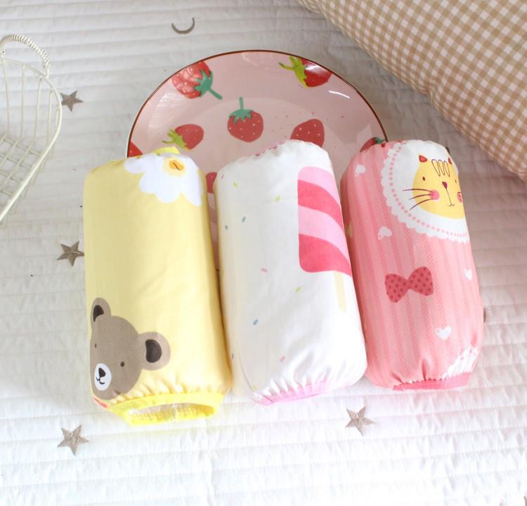 3 Pairs Baby Cotton Arm Sleeves - Stain-Resistant & Waterproof Cartoon Design for Autumn/Winter
