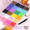 24 Grid 3mm Mixed Color Resin Drill AB Rhinestone Set Flatback Nail Drill For Bedazzle Thing Crafting Book Nail Art