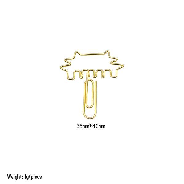 Electroplated Cartoon Insect & Plant Paper Clip Set for Organization