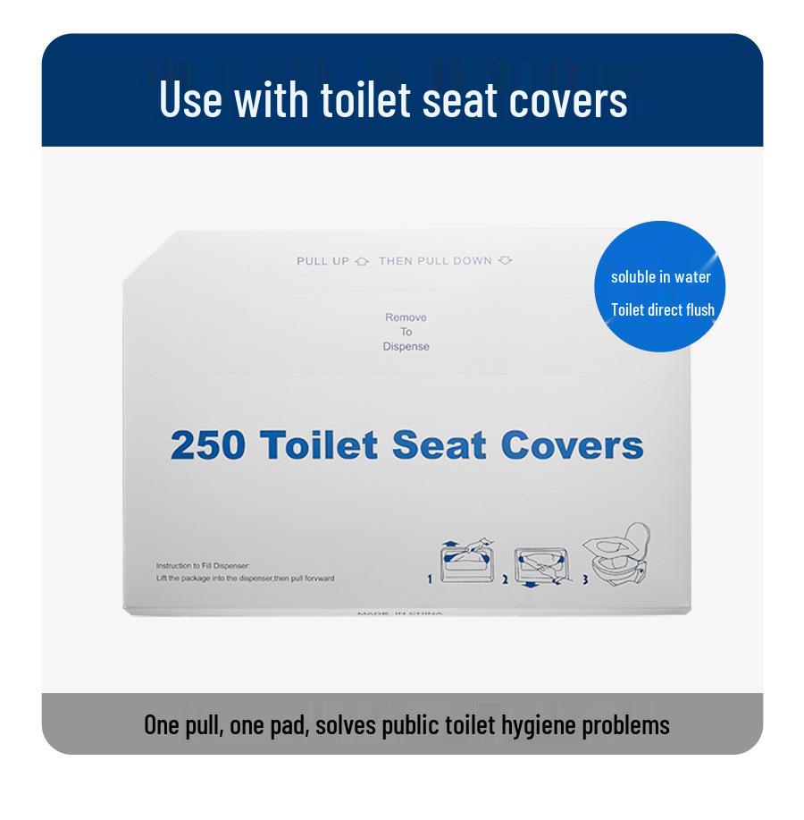 Wall-Mounted No-Drill Toilet Seat Cover Dispenser and Holder