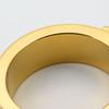 Used HERMES Scarf ring Kelly Cadena motif metal/leather 14.7g gold Brown plating