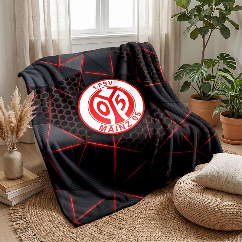 Mainz FC Soft Flannel Fleece Blanket Lightweight Cozy Warm Throw Blanket For Sofa Bed Home Decor
