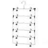 6-Layer Adjustable Foldable Metal Hanger with Clips for Skirts and Pants