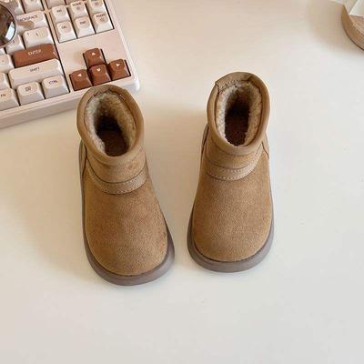 Girls Snow Boots 2025 Winter New Children's Velvet Warm Boys Cotton Boots Baby Soft Sole Non-slip Large Cotton Shoes
