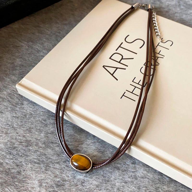 

Ожерелье из камня в китайском стиле с бабочкой: Этническая ретро-подвеска на ключичной цепочке