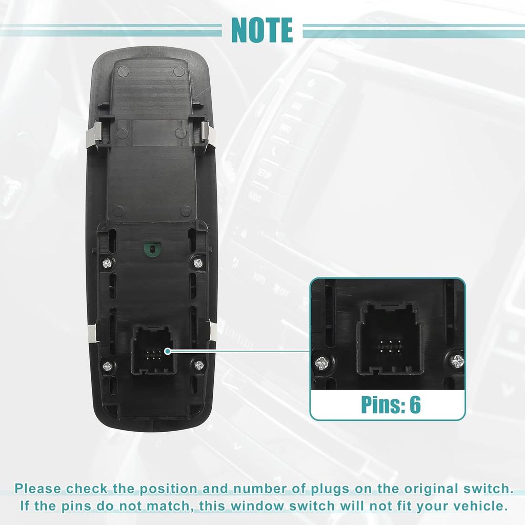 ACROPIX Front Left Driver Side Master Power Window Switch Fit for Chrysler 200 No.68228155AA/68268251AC - Pack of 1 Black