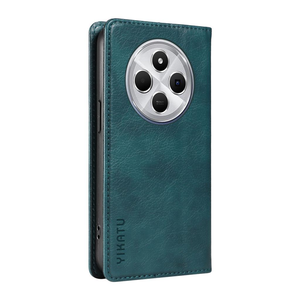 YIKATU YK-006 For Xiaomi Poco C75 4G/Redmi 14R 5G/14C 4G Case Wallet Litchi Grain Leather Phone Cover Magnetic Auto-Absorbed