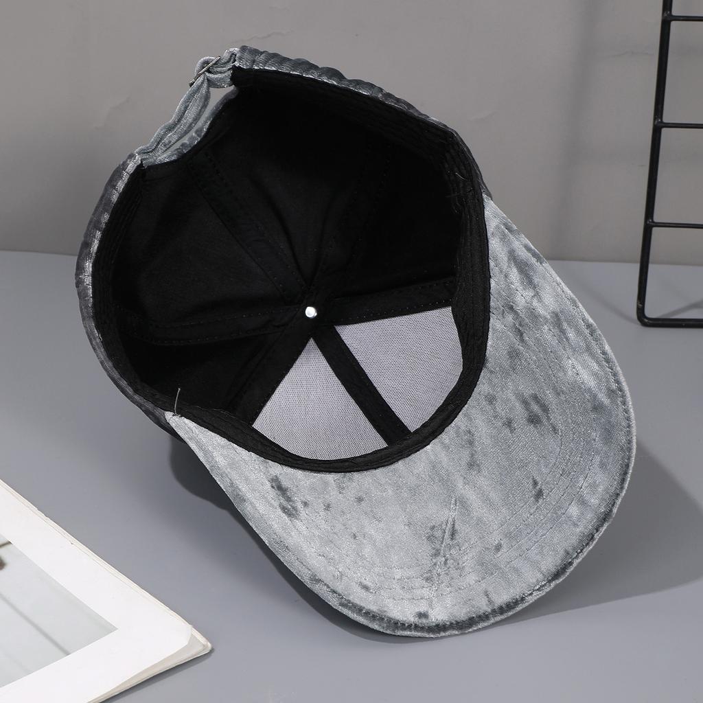 Autumn Winter Hats For Men Women Velvet Baseball Cap Unisex Curved Brim Casual Hat, Soft Adjustable Snapback