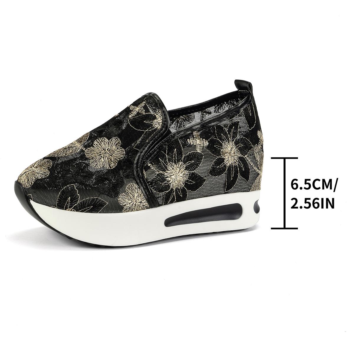 

Модные туфли большого размера, летние, новые, с круглым носком, глубоким ртом, сетчатые туфли на шнуровке, дышащие, внутри, увеличивающие рост, женские туфли 42 чёрный