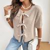 JPNTKY Women's Fashion Casual Short Sleeve O-Neck Blouses & Shirts
