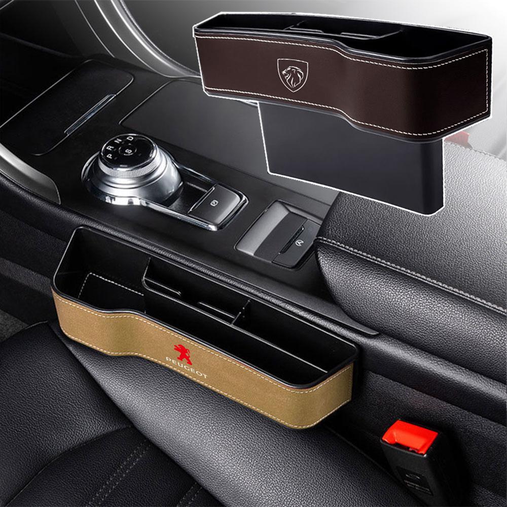 Auto Innenraum Leder Lücke Spalt Aufbewahrungsbox Auto Kleinteile Organisation Zubehör Für Peugeot 3008 5008 208 407 406 4008 206 2008