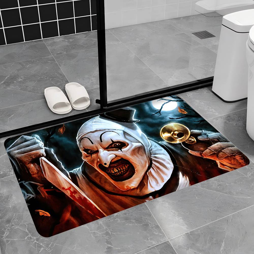 Horror Movie Terrifier Entrance Door Mat Washable Non-Slip Living Room Sofa Chairs Area Mat Kitchen Welcome Doormat