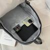 Schoolbag Japanese simple schoolbag female ins niche college student corduroy solid color simple backpack junior high school backpack