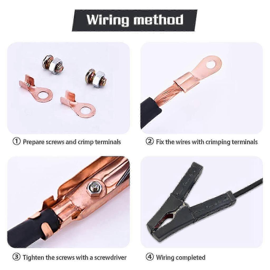 Two Car Starter Clips, Heavy-duty Pure Copper Alligator Clips, Car Alligator Clips, Battery Alligator Clips.