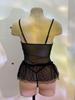Sexy Mesh Bow Underwear with Steel Ring Support