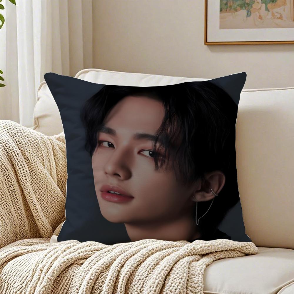 Person Idol HHyunjin Cushion Cover Pillowcase Antidustmite living Room Sofa Decor Cushion Room