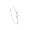 Korean Style Women Bracelet Open Bangle Bracelet Adjustable Bangle Green Leaf Cuff Bracelet