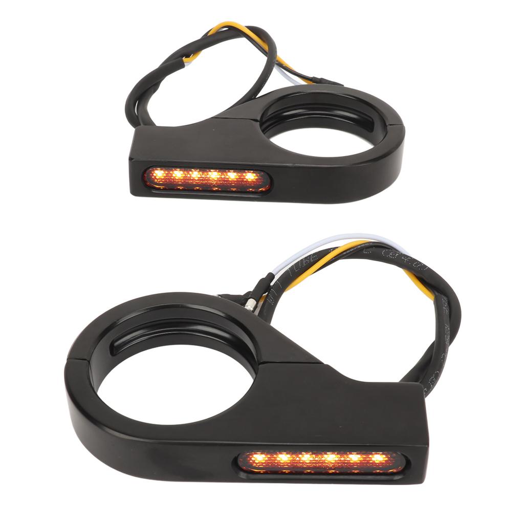 Front Fork LED Turn Signal Light High Brightness Stability Fork Clamp Indicators Lights for 41MM Fork