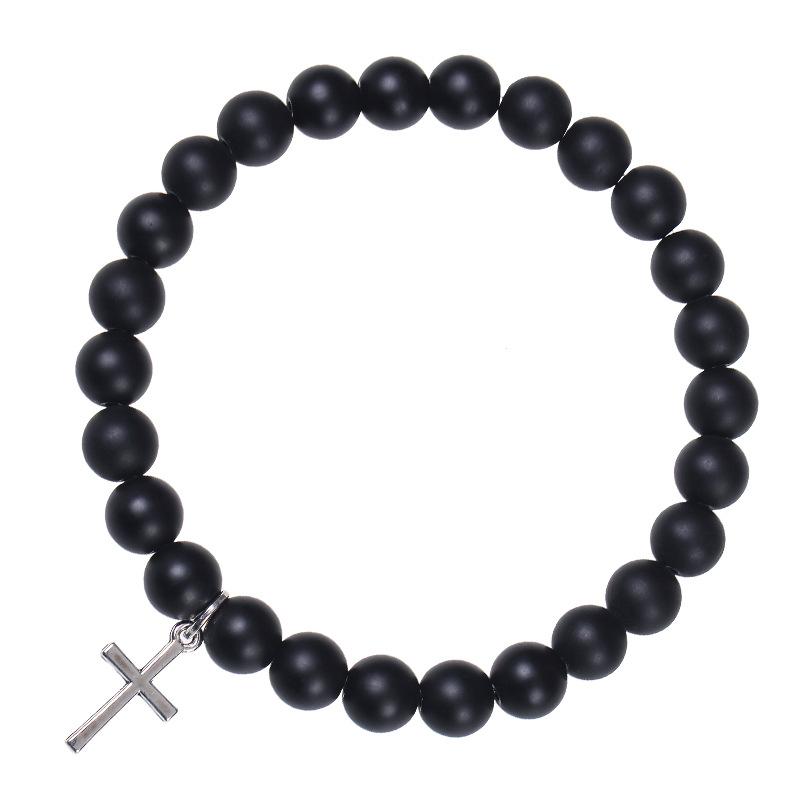 JYL TS Bracelet Unisex Elastic Beaded Boosts Trendy Style & Positive Aura frosted глубокий рубиновый