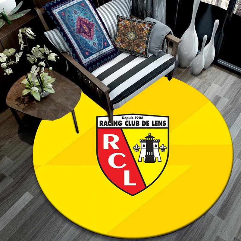 Racing Club De Lens2,Round Area Rug,Carpet Rug for Living Room Bedroom Sofa Playroom Decor,Non-slip Floor Mat