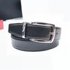 Men's Genuine Cowhide Rotating Buckle Belt, Double-Sided for Business Casual Wear