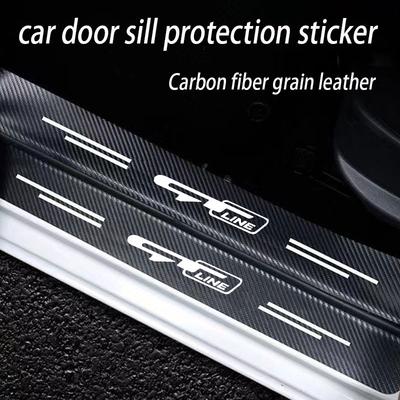 Carbon Fiber Car Door Sill Anti-scratch Sticker GT LINE K2 Sportage Stinger Sorento Ceed Soul Sorento VENGA KX5 K3 K4 K5