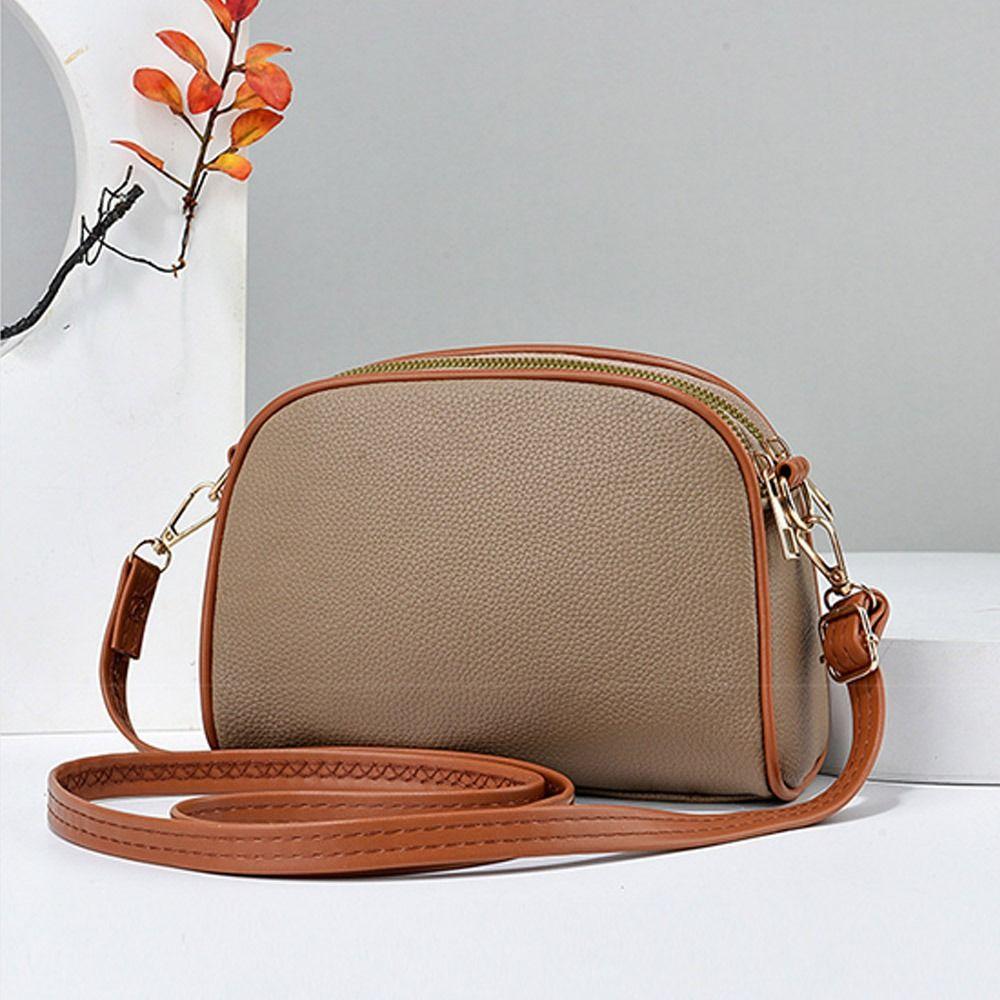 Solid Color Small Crossbody Bag Elegant Simple Square Bag Portable Niche Shoulder Bag  Travel