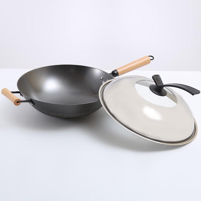 Triceratops Non-Coated Cast Iron Chinese Wok