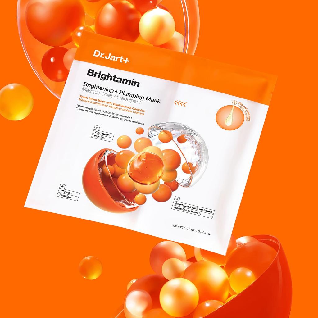 Brightamin Bright Mask 1 sheet x 5 bags bright sheet vitamin Korean derma cosmetics Dr.Jart+ / Transparency, firmness, elasticity, dullness, skin,