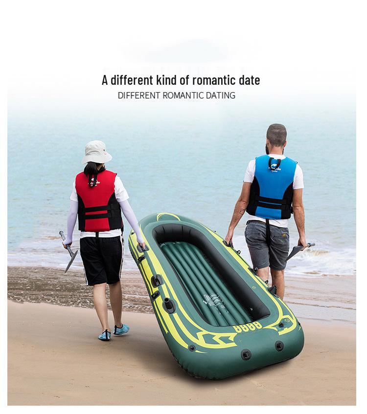 Caiac gonflabil barcă de pescuit - Raft și barcă pneumatică verde militar