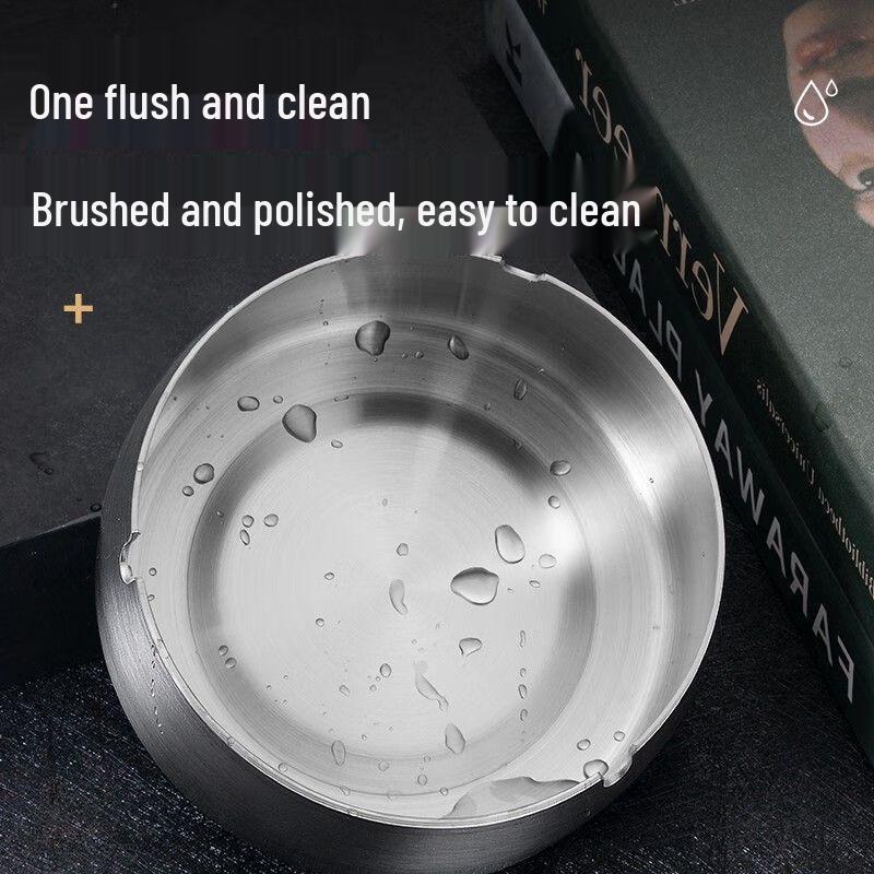 MOLUONA Windproof Stainless Steel Ashtray