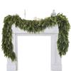 1.5m/1.8m/2.7m Christmas Garlands Artificial Holiday Green Pine Wreath Faux Garland for Fireplace Tree Mantel Outdoor Porch