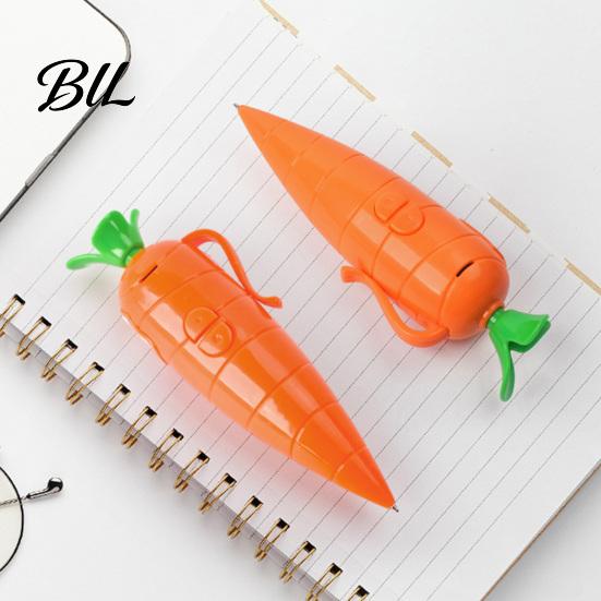 Smooth Writing Pen Carrot Shape Voice Recorder with 60-Second Recording Cute Creative Stationery for Kids Ballpoint Students Teachers Funny