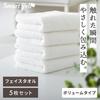 Iris Plaza Face Set Fast Durable Towels, 5-Piece (Thick/Voluminous), Charcoal, 100% Cotton, 34x80cm, Fluffy, Absorbency,