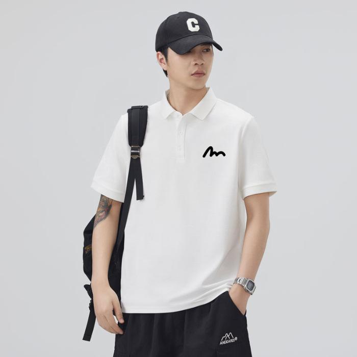 Summer Thin Three-dimensional Silicone Printed Short-sleeved POLO Shirt Men's T-shirt Top