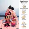1pc Minnie Printing Blanket - Soft, All-Season Throw for Office Blanket, Car, Travel