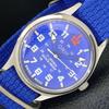VINTAGE HAND-WINDING SWISS MENS REFURBISHED BLUE COLOR DIAL WATCH A700201-5 R202-a700201