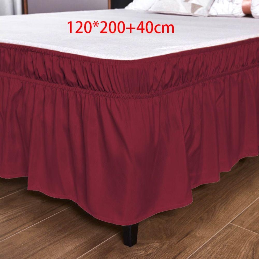 Elastic Bed Skirt Polyester Bed Side Skirt Accessories Bed Ruffles  Bedroom
