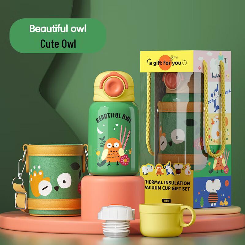 Mingshi Kids 316 Stainless Steel Insulated Water Bottle with Straw