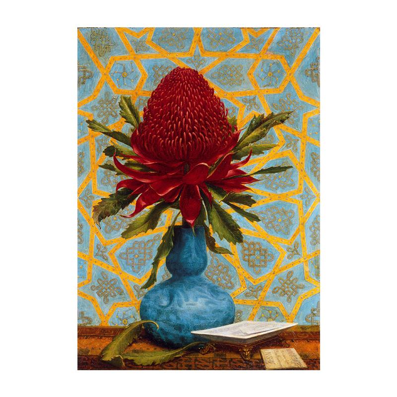 

Цветочная картина Waratah Люсьен Генри, настенный холст с принтом, постер, искусство, винтажный натюрморт, картина для гостиной, домашний декор, Cuadros 21x30cm No Framed