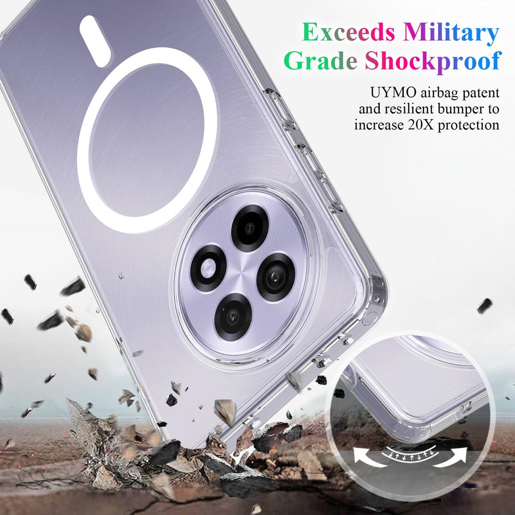 For OnePlus Ace 5 5G/OnePlus Ace 5 Pro 5G/OnePlus 13R 5G Clear Phone Case Compatible with MagSafe TPU+Acrylic Back Cover