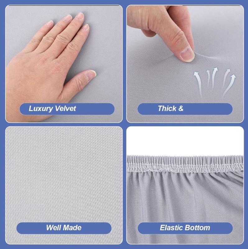 2pcs Toilet Cover Set With Soft Edges For Most Toilets Machine Washable Polyester Cloth