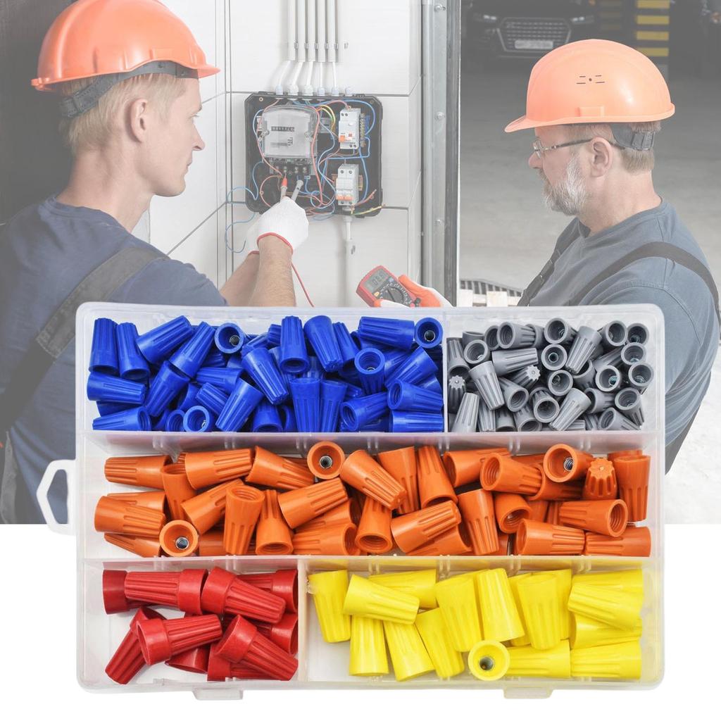 220Pcs Electrical Wire Connectors Screw Terminals Insulating Insert Twist Wire Connectors Caps for Quick Connection