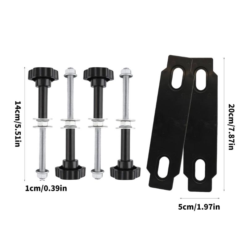 Universal Track Mounting Pins Base Plates Kits For Traction Boards Recovery Tracks with 4.72"-6.69" Hole Spacing