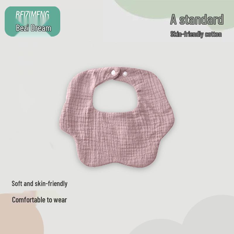 Japanese Style Waterproof Baby Bib - Cartoon Design, Pure Cotton, Ideal for Newborns